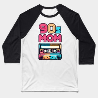 90s Mom Retro Cassette: Vintage Nostalgia Design Baseball T-Shirt